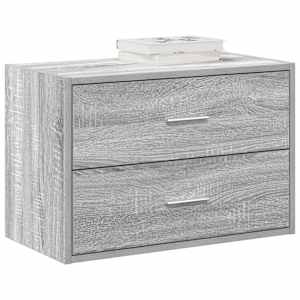 Omara z 2 predaloma siva sonoma 60x31x40 cm inž. les