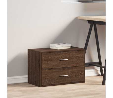 vida Skříňka s 2 zásuvkami hnědý dub 60x31x40 cm kompozitní dřevo