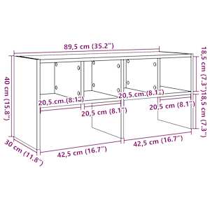 Stohovatelné botník dub sonoma 89,5x30x40 cm - obrázek 9