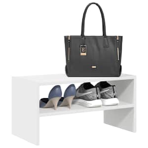 Regal za čevlje zložljiva bel 60x30x30,5 cm