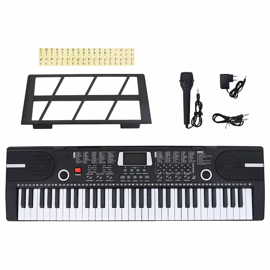 vidaXL 61 kláves Piano Electric Keyboard s hudebním stojanem pro děti