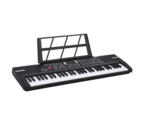 vidaXL 61 toetsen piano elektrisch keyboard met muziekstandaard