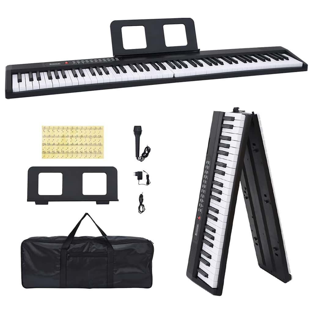 vidaXL 88 kláves Piano Electric Keyboard s hudebním stojanem Skládací