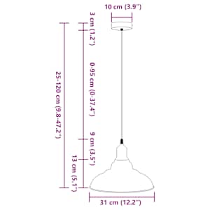 Závěsné svítidlo nastavitelnou výškou zelená lesklá E27 Ø 31 cm - obrázek 11