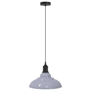 vidaXL rippvalgusti k&otilde;rgus reguleeritav E27 l&auml;ikega hall &Oslash; 31cm metall