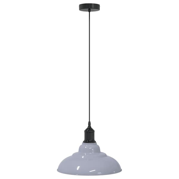 vidaXL rippvalgusti k&otilde;rgus reguleeritav E27 l&auml;ikega hall &Oslash; 31cm metall
