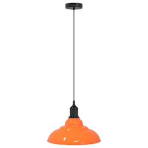 vidaXL rippvalgusti k&otilde;rgus reguleeritav E27 l&auml;ikega oranž &Oslash; 31 cm