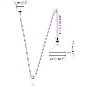 Závěsné svítidlo nastavitelnou výškou E27 Ø22 cm metal - obrázek 11