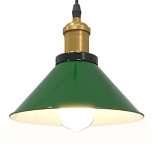 Závěsné svítidlo nastavitelnou výškou zelená lesklá E27 Ø 22 cm - obrázek 5