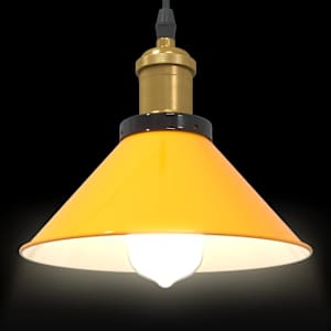 Závěsné svítidlo nastavitelnou výškou žluté lesklá E27 Ø 22 cm - obrázek 6