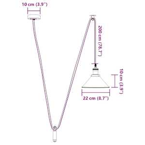 Závěsné svítidlo nastavitelnou výškou žluté lesklá E27 Ø 22 cm - obrázek 11