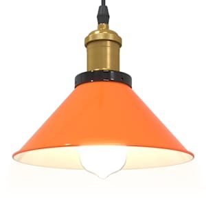 Závěsné svítidlo nastavitelnou výškou oranžová lesklá E27 Ø22cm - obrázek 5