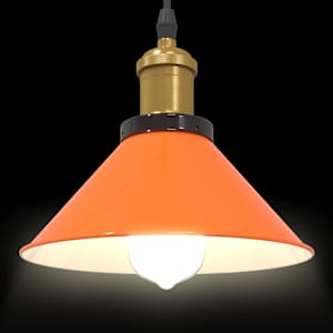 Závěsné svítidlo nastavitelnou výškou oranžová lesklá E27 Ø22cm - obrázek 6