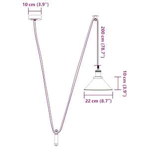 Závěsné svítidlo nastavitelnou výškou červená lesklá E27 Ø22cm - obrázek 11