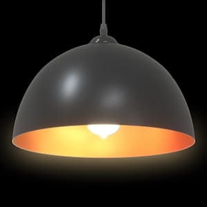 Závěsná svítidla 2 ks výškově nastavitelná E27 černá Ø30 cm - obrázek 7