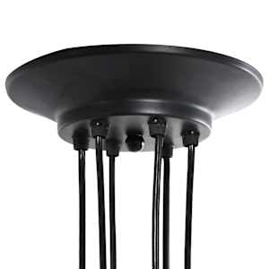 Závěsné svítidlo se 6 držáků lamp E27 černé metal - obrázek 8