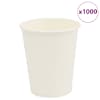 vidaXL paberist kohvitassid, 1000 tk, 8oz, 200ml, valge