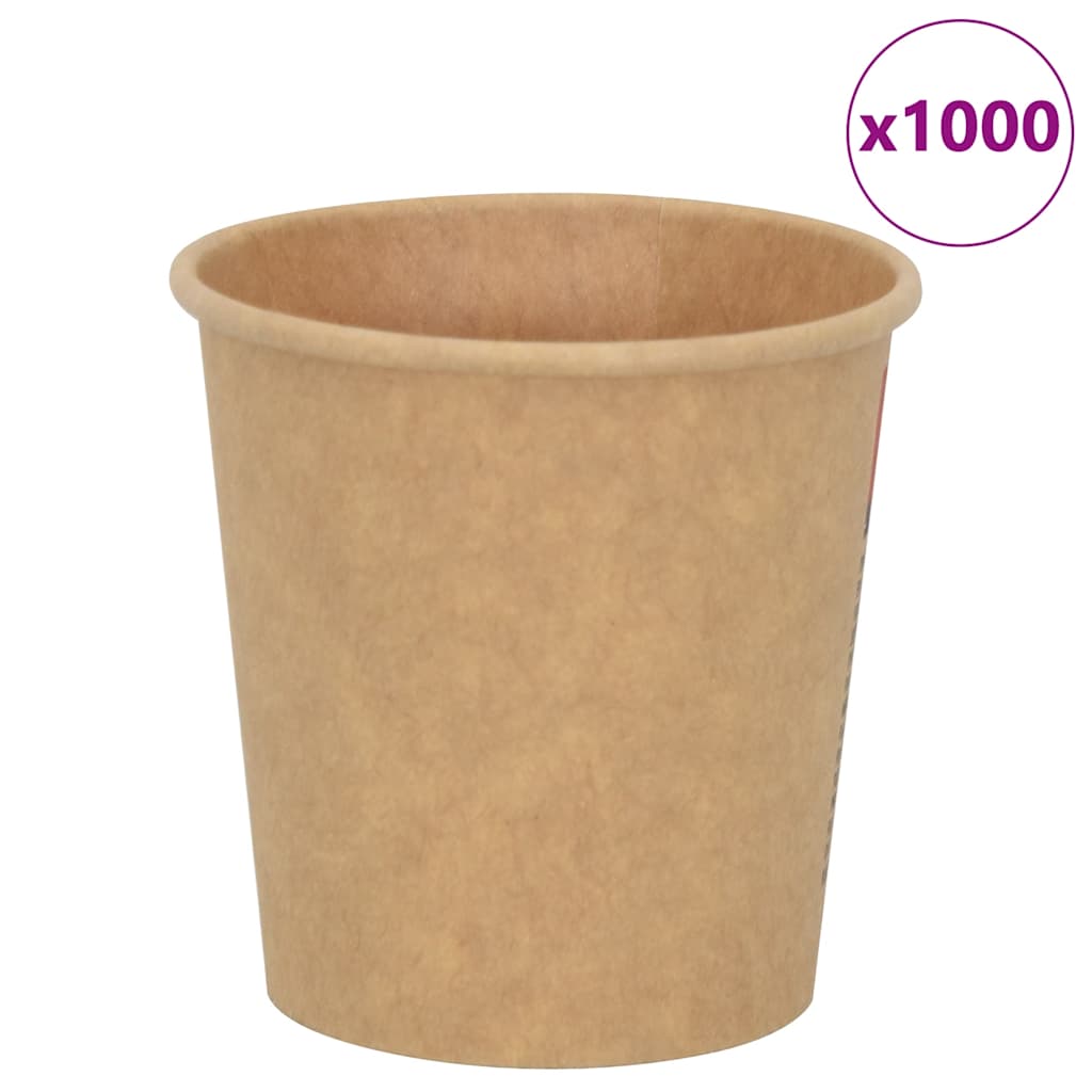 vidaXL Pappbecher 1000 Stk. 4oz 100ml Braun