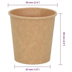 Papírové kelímky na kávu 1000 pcs 4oz 100ml hnědé - obrázek 7