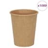 vidaXL paberist kohvitassid, 1000 tk, 8oz, 200ml, pruun