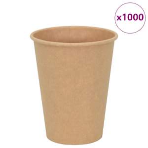 vidaXL paberist kohvitassid, 1000 tk, 12oz, 300ml, pruun