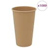 vidaXL paberist kohvitassid, 1000 tk, 16oz, 400ml, pruun