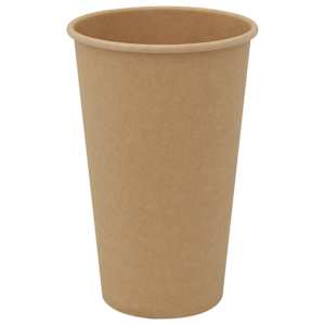 Papírové kelímky na kávu 1000 pcs 16oz 400ml hnědé - obrázek 2