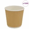 vidaXL Paberist kohvitassid 1000 tk 4oz 100ml Pruun