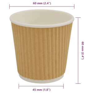 Papírové kelímky na kávu 1000 pcs 4oz 100ml hnědé - obrázek 7