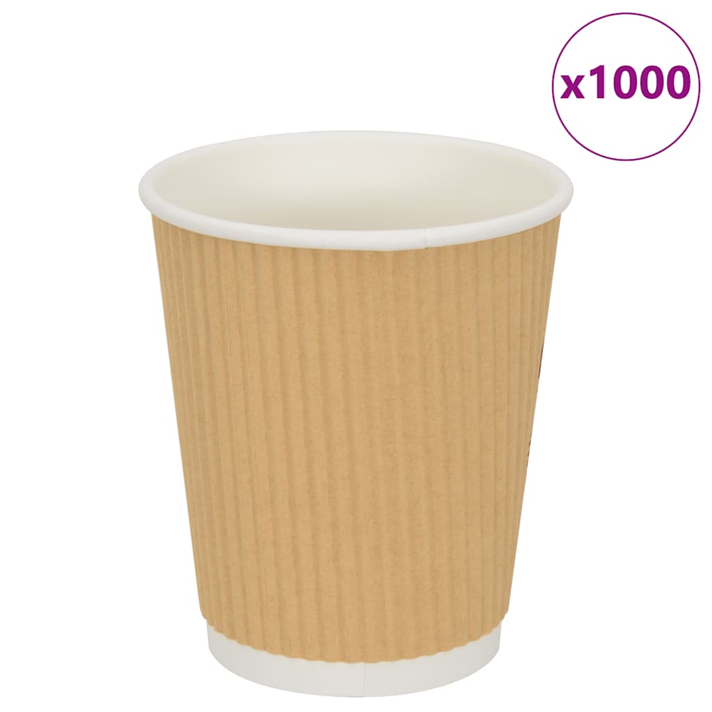 vidaXL Pappbecher 500 Stk. 8oz 200ml Braun