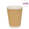 vidaXL paberist kohvitassid, 500 tk, 12oz, 300ml, pruun