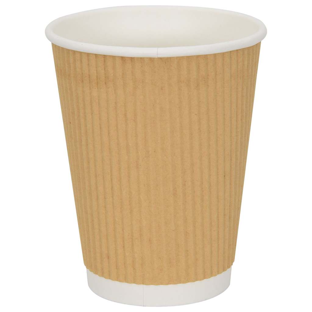 vidaXL Cești de cafea din hârtie 500 buc 12 oz 300 ml maro