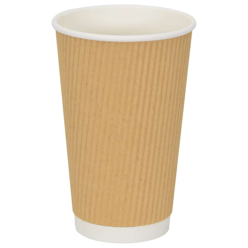 vidaXL Cești de cafea din hârtie 500 buc 16 oz 400 ml roșu și negru