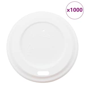 vidaXL paberist kohvitassi kaaned, &Oslash;60 mm, 4oz, 1000 tk, valge plastik