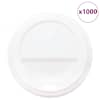 vidaXL paberist kohvitassi kaaned, &Oslash;80 mm, 8oz, 1000 tk, valge plastik