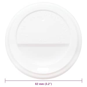 Papírové víčka na kávu Ø80 mm 8oz 1000 pcs bílé plast - obrázek 6
