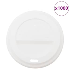 Papírové víčka na kávu Ø90 mm 12oz and 16oz 1000 pcs bílé plast - obrázek 2