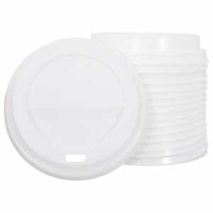 Papírové víčka na kávu Ø90 mm 12oz and 16oz 1000 pcs bílé plast - obrázek 5