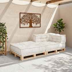 vidaXL Modular Sofa Unit Cream 70x70x54 Fabric