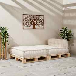 vidaXL Modułowa sofa w kolorze kremowym, 70x70x54, tkanina