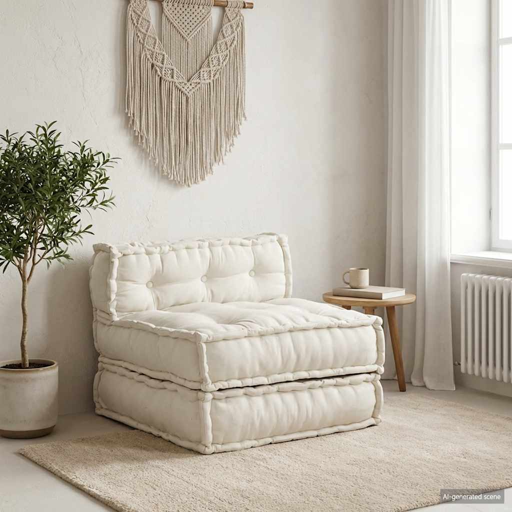 vidaXL Unitatea de sofa modulară crem 70x70x54 țesătură
