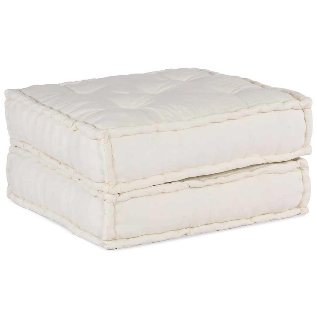 vidaXL Modulárna pohovka krémová 70x70x36, látka