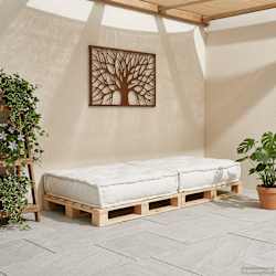 vidaXL Modular Sofa Unit Cream 70x70x36 Fabric