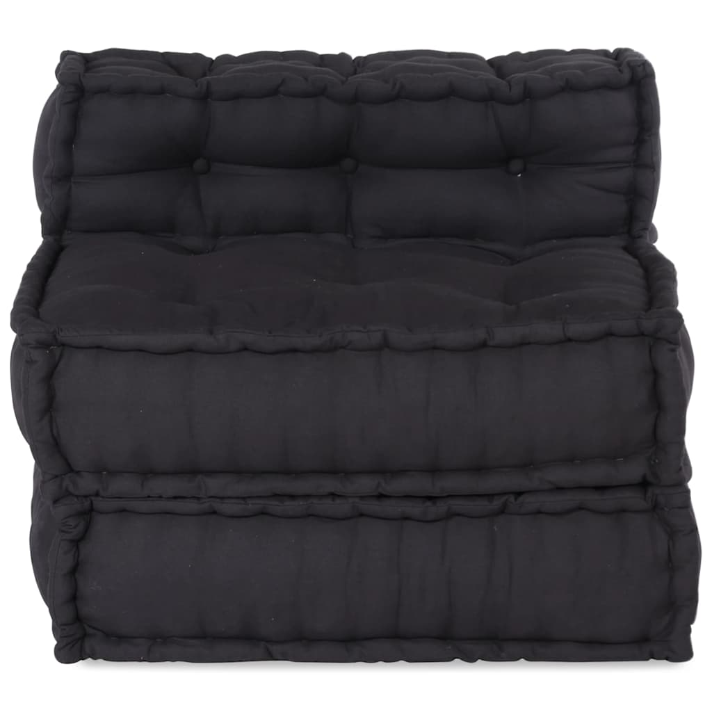 vidaXL Poef modulair 70x70x54 stof antracietkleurig afbeelding