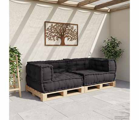 vidaXL 2m&iacute;stn&aacute; modul&aacute;rn&iacute; pohovka antracit 140x70x36 Tkanina