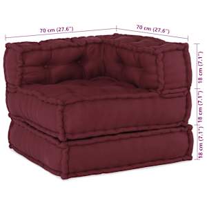 Modulární pohovka Maroon 70x70x54 Fabric - obrázek 15