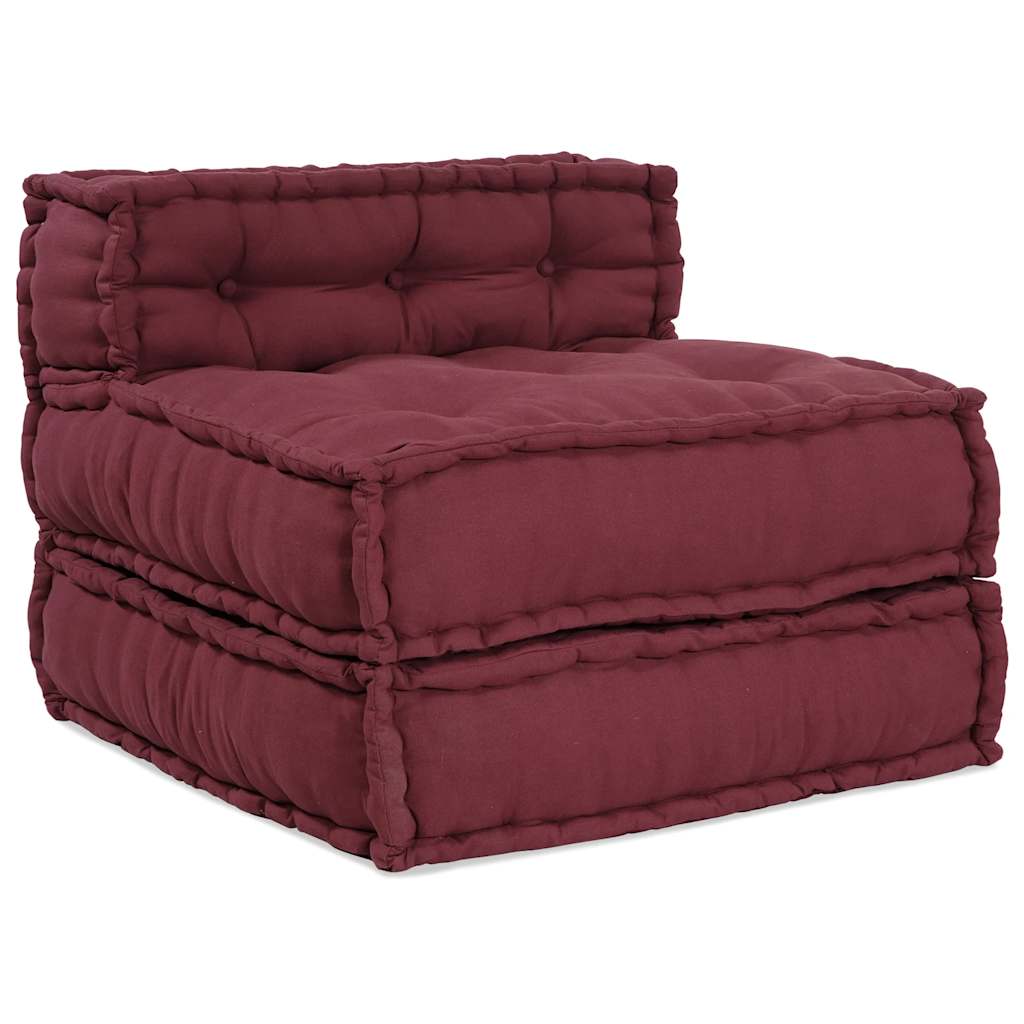 vidaXL Modular Pouffe Maroon 70x70x54 Látka