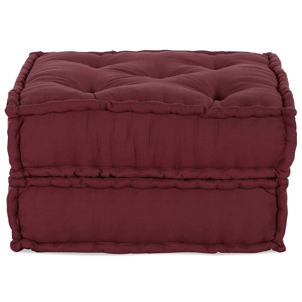 vidaXL maroon szövet moduláris puff 70x70x36