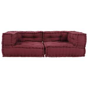 2místná modulární pohovka Maroon 140x70x36 Látka - obrázek 4