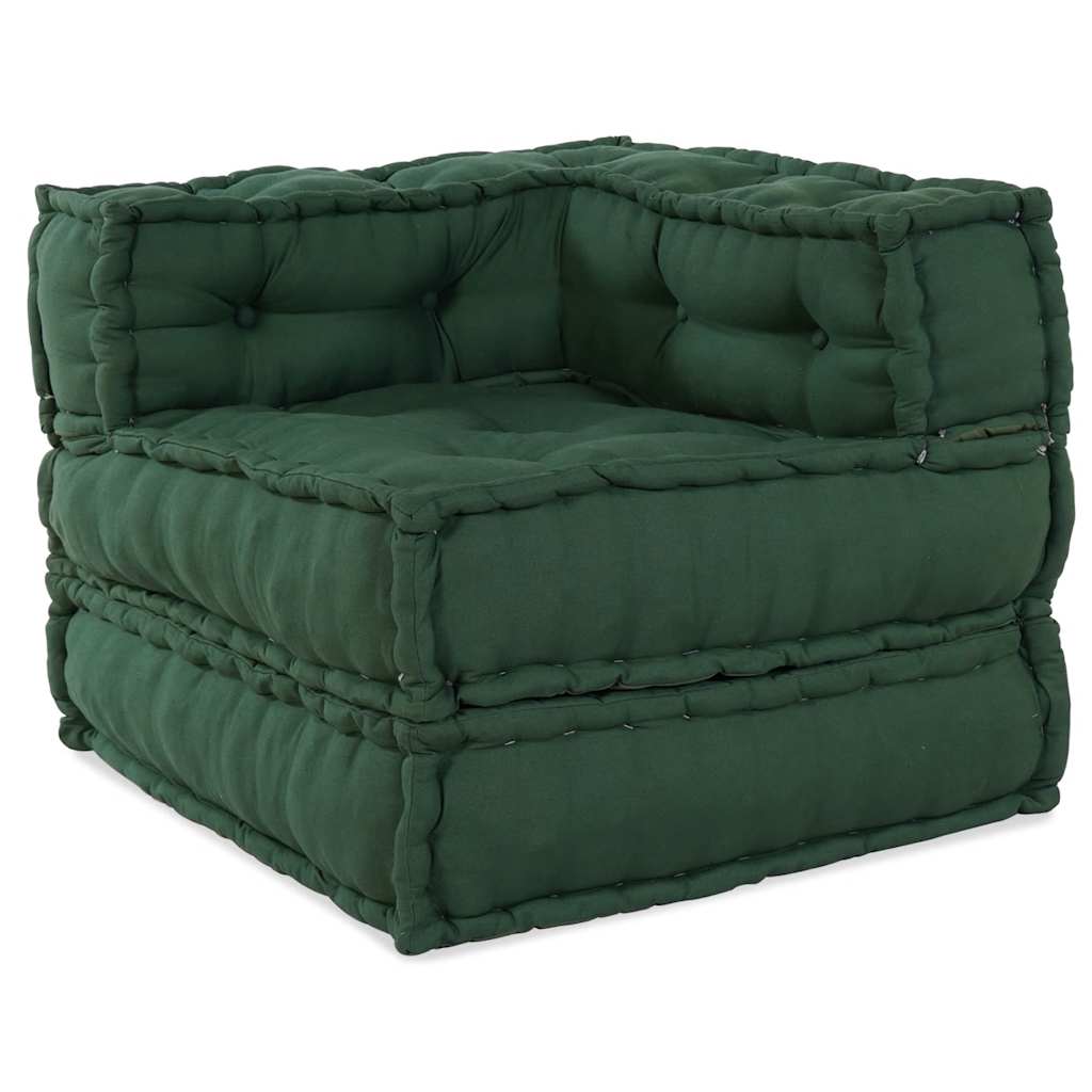 vidaXL Puf modular verde 70x70x54 țesătură